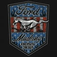 thumbnail image 3 of Ford Mustang Boss 302 Women's Long Sleeve T-shirt American Muscle Car Fan Performance Racing Road Runner V8 1969 2012, 3 of 7