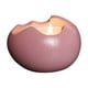 thumbnail image 2 of Vasos cerámicos para velas - diseño de cáscara de huevo 9,5x8x6,8cm, capacidad 160g - Candelabros de aromaterapia para decoración del hogar, regalo (blanco, rosa, negro), 2 of 6