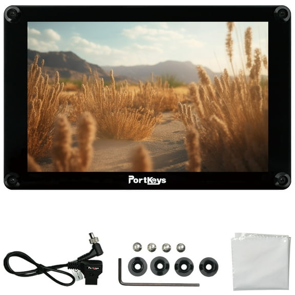Portkeys HS8 Camera Field Monitor 8" 1100nit Brightness V Power Dual NP-F Battery Plates 3D LUT 4K HDMI Input 3G SDI in/Out Aluminum Housing, VESA 100 x 100 mounting points for V-Mount Batttery