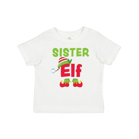 

Inktastic Christmas Sister Elf Gift Baby Girl T-Shirt