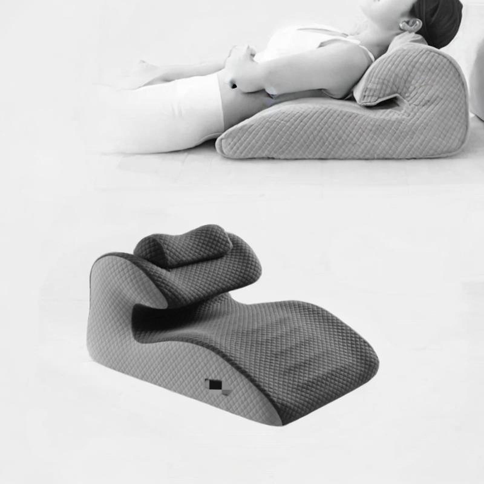 TISHITA Bed Wedge Pillow Memory Foam Portable Back Support Face Down Pillow Comfort Prone Pillow Ergonomic for Sitting Reading Gray