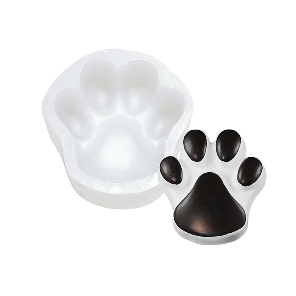 Paw print plastic mold dog cat paw mould 3.5" x 3.5" x 1/2" thick poly plastic 