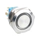 thumbnail image 2 of Interruptor de botón pulsador de 25 mm, anillo azul LED, 1NO 1NC, cabeza plana Sharpla Interruptor de botón pulsador LED de anillo, 2 of 8