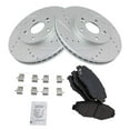 thumbnail image 2 of TRQ Front Performance Brake Pad & Rotor Kit Brake Pads Brake Rotors Set Ceramic Premium G-Coated Fits Select 2003-2008 Honda Pilot, 2 of 6