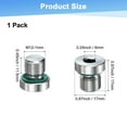 thumbnail image 3 of 1-Pack Tapón de ajuste de tubo con cabeza hexagonal interna, M12x1mm, tapón de socket de acero inoxidable 304 con anillo de sellado de fluorina, 3 of 6
