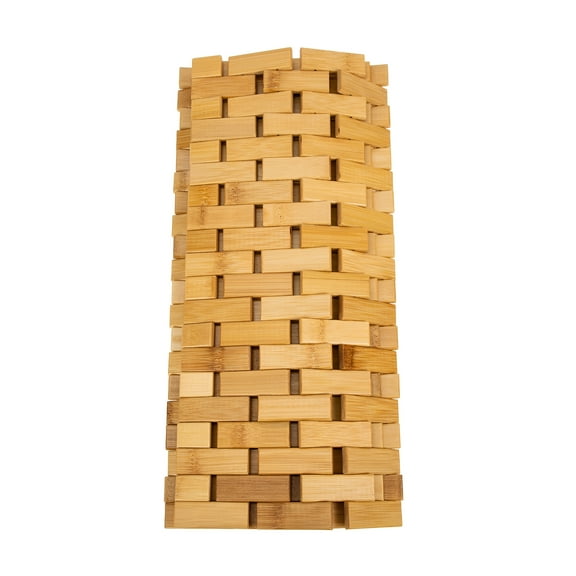 LAMIRO Bamboo Bath Mat Decorative Bathtub Floor Trim Shower Non-Cushion Bathroom Rug Rugs