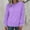Purple, variant on NTACZA Crewneck Women's Sweaters Thick Pullover Black Sweater Cozy Long Sleeve Solid Knit Tops Knitted Jumpers for Women L