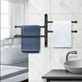 thumbnail image 4 of Swivel Towel Rack Swivel Wall Mounted Towel Rack With 4 Arms 180° Rotation Towel Bars With Hooks For Kitchen Balcony Bathroom, 4 of 5