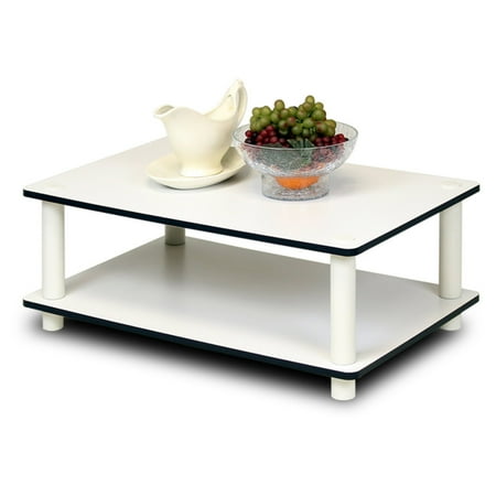 Furinno 11172 Just 2-Tier No-Tools Coffee Table, White