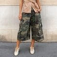 thumbnail image 4 of Uobin Women Baggy Cargo Jeans Camo Army Fatigue Wide Leg Harem Cropped Denim Pants Plus Size Jean Trousers, 4 of 5