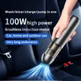 thumbnail image 4 of Aspiradora de coche Xiaomi Youpin, miniaspiradora portátil inalámbrica, 16000 pa, alta potencia, potente máquina de limpieza con succión nueva, 4 of 5