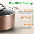 thumbnail image 4 of NutriChef 5 Quart Non Stick Dutch Oven with Lid & Stay Cool Handles, Brown, 4 of 6