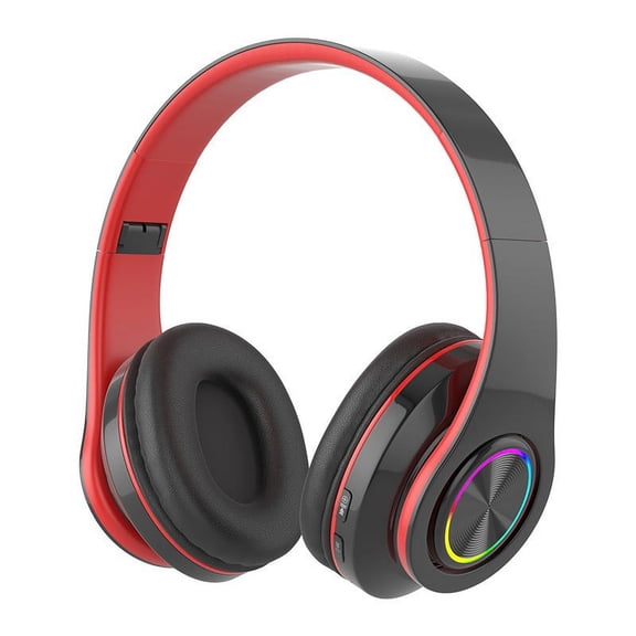 Wireless Bluetooth Headset Color LED Light Gaming Headset Stereo Headset With MP3 Player Microphone Headset