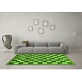 thumbnail image 3 of Ahgly Company Indoor Round Checkered Green Modern Area Rugs, 7' Round, 3 of 4