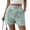Mint Green, variant on Women's Floral Jacquard Shorts High Waisted Wide Leg Casual Pants Summer Fashion Jeans with Pockets