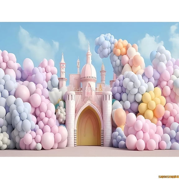 Hot air Balloon And Clouds Happy Birthday Photography Background Holiday Baby Childr Party Photo Studio Backdrops VX-11