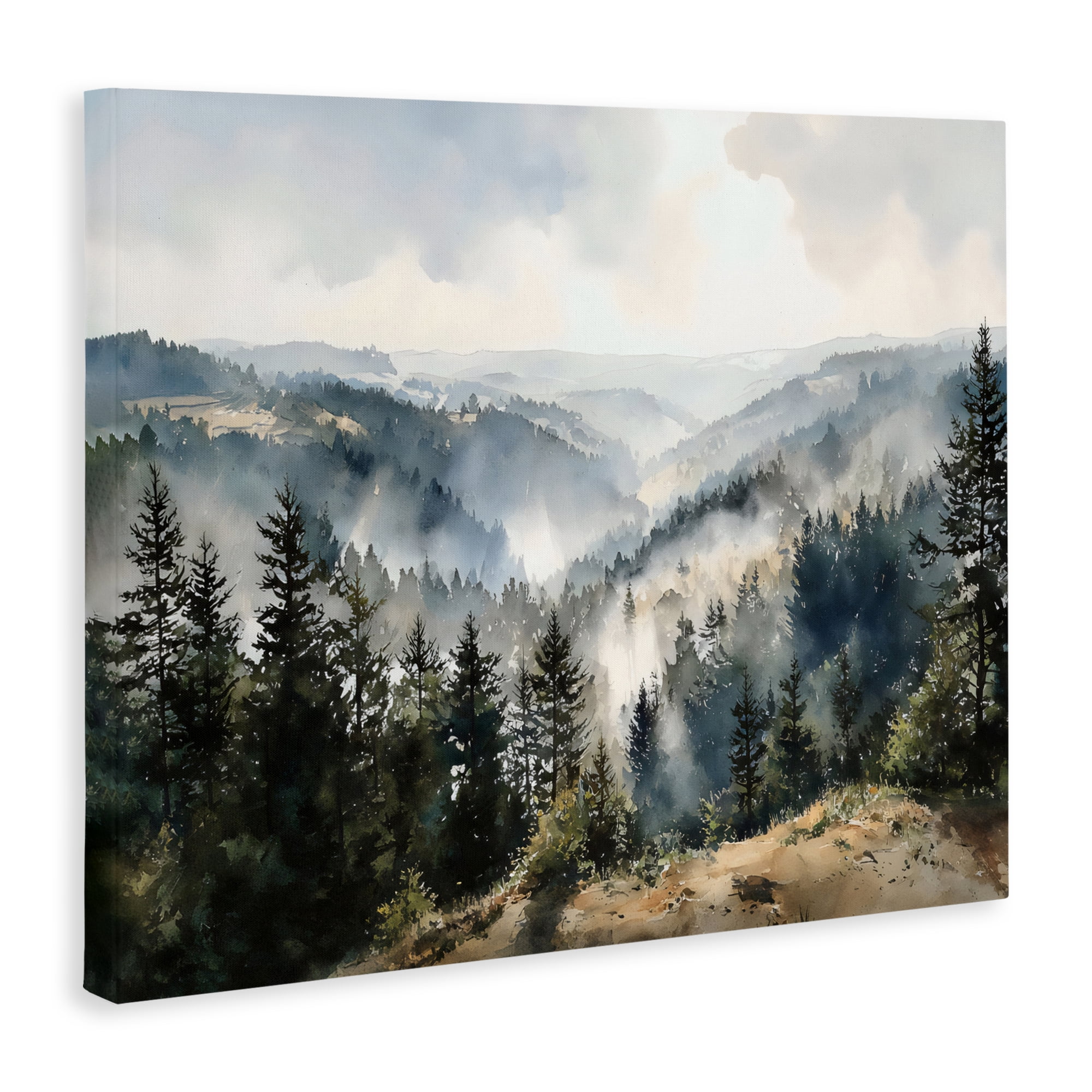 Stupell Industries Misty Tree Tops Vista Canvas Wall Art, design by Franklyn Gregory