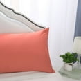 thumbnail image 3 of PiccoCasa Egyptian Cotton Pillowcases, Envelope Pillow Covers, Standard/Queen Coral Color 1, 3 of 7