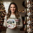 thumbnail image 1 of Jiaeri Christmas Embroidery Kit DIY Handmade Reindeer Santa Snowflake Embroidery Cross Stitch Set Polyester Needlework Wall Hanging Home Decoration Craft Gift, 1 of 7