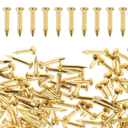 Milisten 200 Pcs Circular Crafts Brass Nails Nails Antique Style 0.25X0.8cm