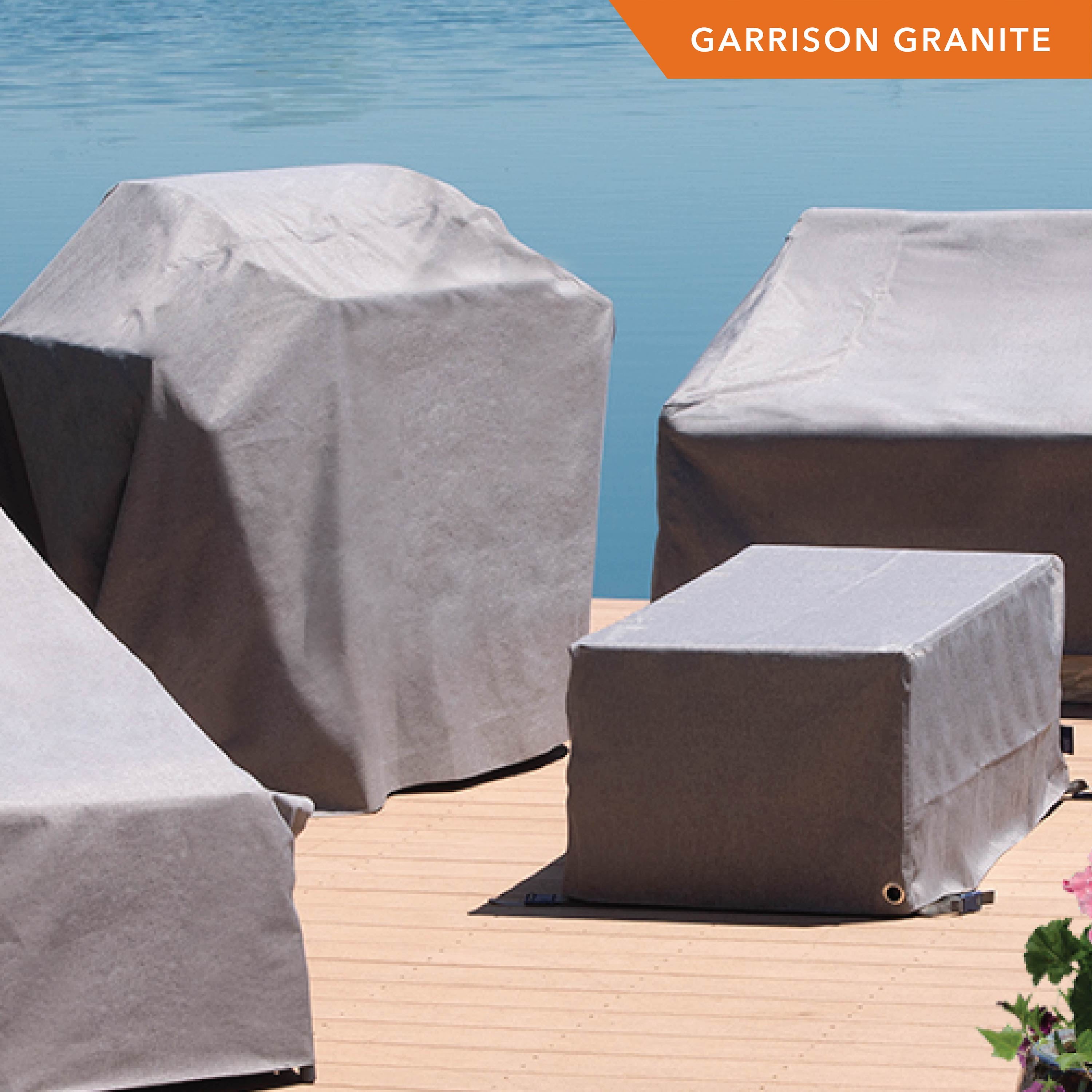 Modern Leisure Garrison Patio Loveseat Cover, Waterproof, Large, 76"L x 38"W x 38.25"H, Granite Gray