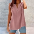 thumbnail image 2 of Womens Tops Sleeveless For Wear Features Button Closure Ideal Womens Clothes,RD2,2XL, 2 of 4