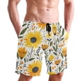 thumbnail image 6 of joogoo Men's Swim Trunks Sunflower Pattern Beach Shorts with Pockets XL, 6 of 6