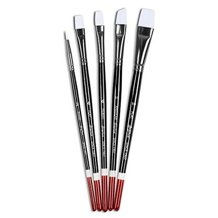 

Angelus Paint Brush Set Round Flat Angular Artist Acrylic Paint Brush Set Shoe paint Brush set (5 pcs)