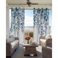 thumbnail image 4 of Eucalyptus Blue Blackout Curtains 72 Inches Long for Bedroom, Farmhouse Leaves Summer Spring Thermal Insulated Room Darkening Black Out Window Curtain Panels Grommet Drapes for Living Room, 4 of 8