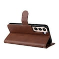 thumbnail image 6 of SaniMore for Samsung Galaxy S23 Case, with RFID Blocking [2 Card Slots] PU Leather Cover with Detachable Hand Strap Flip Kickstand Magnetic Wallet Cover for Samsung S23, Brown, 6 of 7