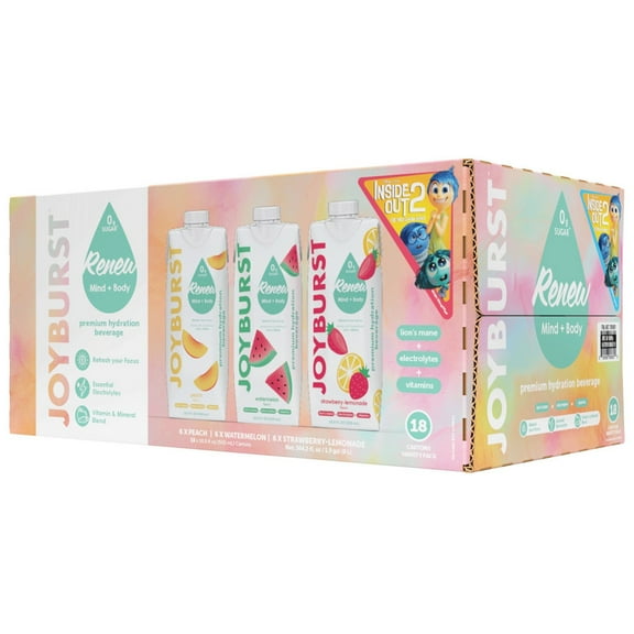 Joyburst Hydration Drink, Variety Pack, 16.9 Fluid Ounce (Pack of 18)