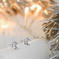thumbnail image 6 of AeraVida Amazing Crystal Purple and Blue Prism Cube Sterling Silver Unisex Stud Earrings, 6 of 6