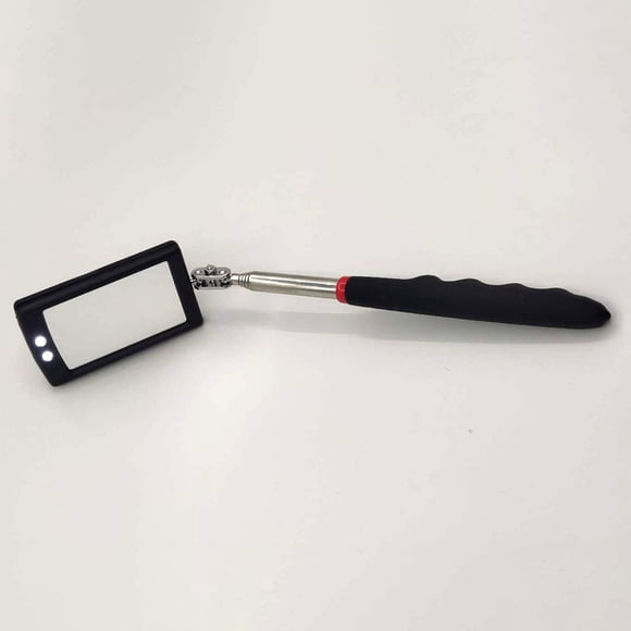 OULII Lighted Car Inspection Mirror Extendable Stainless Steel Camping 1Pack
