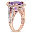 thumbnail image 3 of Everly Women's Amethyst and Topaz Rose Gold Plated Ring, 3 of 7
