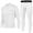 White, variant on QLEICOM Sports Running Set for Men, Men's Compression Shirt Skin-Tight Pants, uick Dry Fitness Tracksuit Suit Two-piece Gym Light Gray XXL, US Size 12