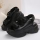 thumbnail image 5 of Bmisegm Ladies Casual Shiny Leather Outwear Open Toe Breathable Beach Thick Bottom Large Size Sandals Sandals Women Summer Black 9, 5 of 9
