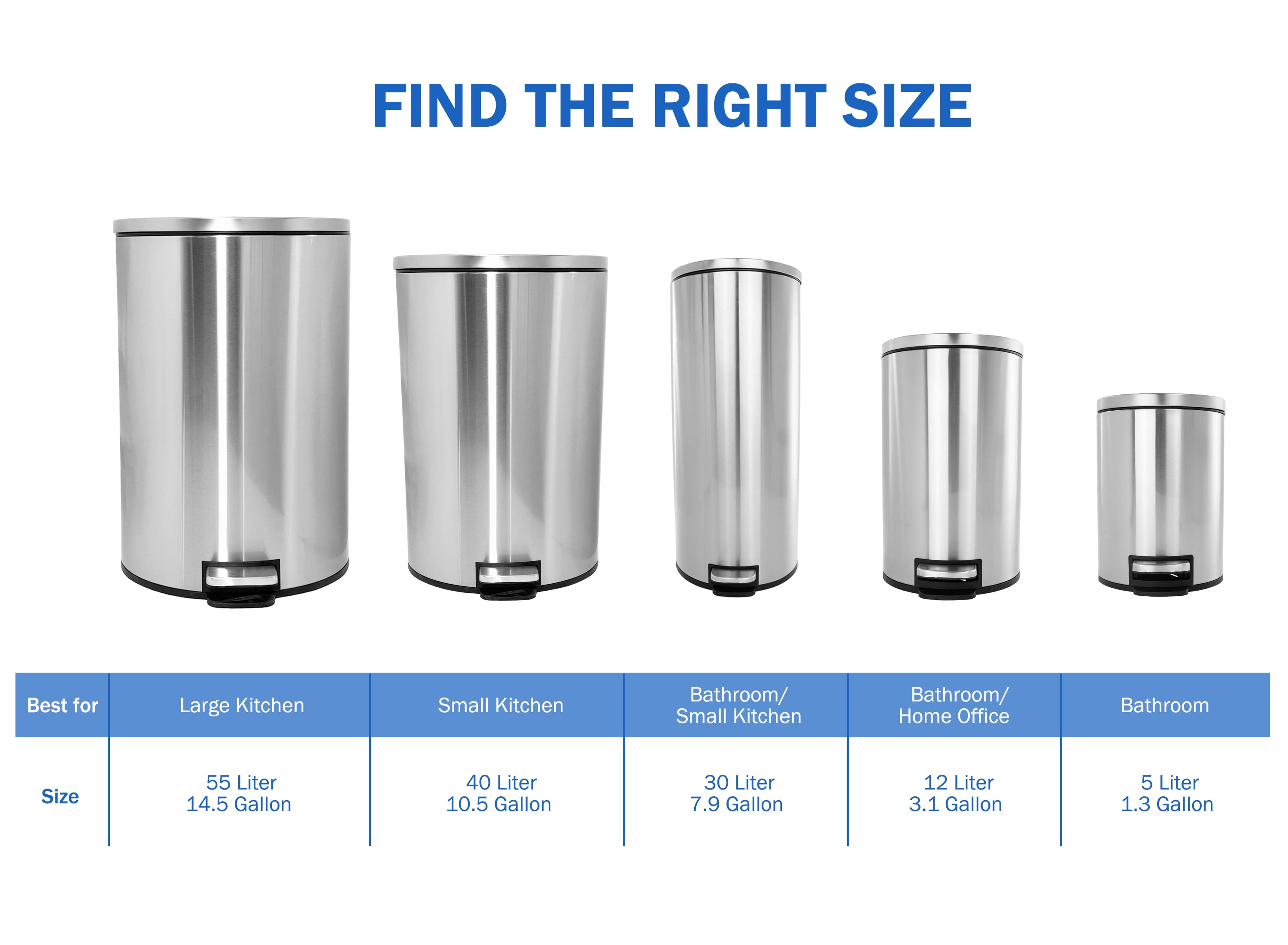 Better Homes & Gardens Kitchen Trash Can, 10.5 Gallon Stainless Steel Oval Step Garbage Bin with Soft Close Lid, Silver