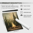 thumbnail image 2 of Vintage Forest Rustic Campfire Canvas Wall Art Moody Pine Tree Room Aesthetic Poster Camping Theme Minimalist Dark Prints Nature Landscape Mountain Night Scene Wall Decor Unframed, 2 of 6