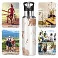 thumbnail image 7 of Yayeee 33oz Insulated Water Bottle Double Wall Stainless Steel with Flip Straw Lid, Gray Bears, 7 of 7