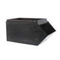 thumbnail image 1 of Benzara BM229324 Metal Storage Bin with Slanted Opening & Tray Design Top, Black - Medium, 1 of 1