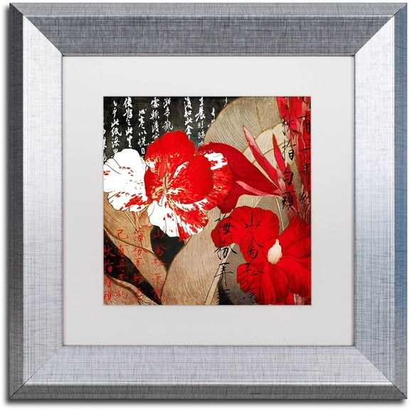 Trademark Fine Art "China Red I" Canvas Art by Color Bakery White Matte, Silver Frame