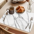 thumbnail image 3 of Summer Gary Marble Placemats Set&nbsp;of&nbsp;6 Modern Simple Line Theme Heat Insulation Washable Place Mats, Non-Slip Table Mats for Dining Table Party Kitchen Decor,13x19 Inch, 3 of 9