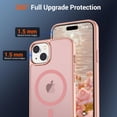 thumbnail image 4 of Mionbel Magnetic for iPhone 15 Case (Compatible with MagSafe)(Military Grade Drop Protection) Translucent Matte Shockproof Phone Cover,Pink, 4 of 7