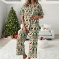 thumbnail image 2 of Gubotare Christmas Womens Fashion Pajamas Pajama Sets for women Breathable Pj Set Sleepwear Long Pants Nightwear Loungewear Pajamas Set for Women (Beige,S), 2 of 5