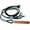 Black/Turquoise Rawhide, variant on Braided 8 Ft. Rawhide Nylon Romel Rommel Western Horse Reins Popper 60760