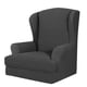 thumbnail image 5 of Funda antideslizante para silla de ala 2pcs Silla Asiento Microfibra Ala Reclinable Protector Cubierta Negro Negro Magideal Funda antideslizante para silla de ala, 5 of 7