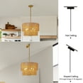thumbnail image 6 of KAISITE Woven Hemp Rope 5-light Pendant Light Hanging Fixture for Living Room Dining Room and Bedroom, 6 of 11