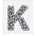 thumbnail image 3 of Ambesonne Letter K Shower Curtain, Soccer Alphabet Design, 69"Wx84"L, Black and White, 3 of 3