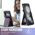 thumbnail image 7 of Mantto for Samsung Galaxy Z Flip 6 Case with Card Holder, Premium PU Leather Back Flip Wallet Case for Women Men with RFID Blocking Card Slots Magnetic Clasp Shockproof Kickstand Phone Cover,Purple, 7 of 7