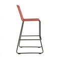 thumbnail image 3 of Shasta 26" Outdoor Metal and Brick Red Rope Stackable Counter Stool - Set of 2, 3 of 11